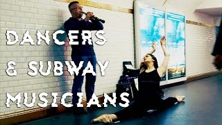 DANCERS SURPRISE MUSIC PERFORMERS IN PARIS SUBWAY