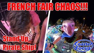 FRENCH FAIRS ARE INSANE! Riding a Stand Up Pirate Ship, Fair Coasters & More at Fetes de Gayant!