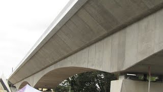 HS2 Colne Valley Viaduct crossing the A412 at Denham on 16th October 2023.