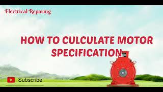 How to culculate MOTOR specification