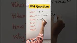 'WH' Questions Words. #shorts #viral #education #ytshorts #whwords #english #englishgrammar