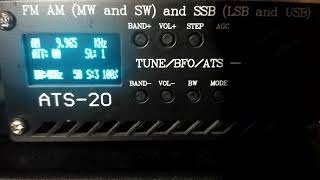 ATS-20 Listening FEBA Radio Pakistan Freq. 9.965 Mhz