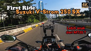 First Ride Suzuki V-Strom 250 SX Indonesia, Lebih enak dari MT25 ?? #vstrom250sx