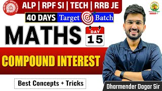 Compound Interest | 40 Days Target Batch | Railway Bharti 2024 | Maths by Dharmender Dagar Sir