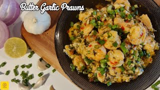 Easiest Butter Garlic Prawns recipe | Prawns starter recipe | Prawns in 2 mins