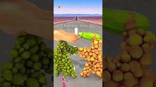 Moto satisfying video with vegetable fruit crossing #asmr #fwm #youtube #funny