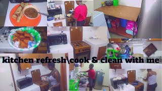 kitchen Refresh\kitchen deep cleaning motivation\cook and clean with me\speed cleaning motivation