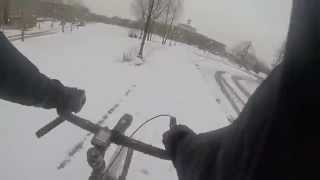 snowday biking