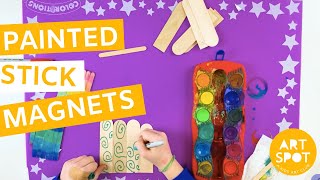 Easy Crafts for Kids: Painted Stick Magnets