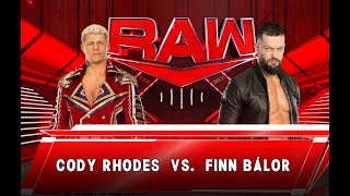 WWE 2K23 | Cody Rhodes vs Finn Balor | One on One | RAW  2023