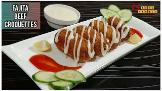 Fajita Beef Croquettes | Fajita Seasoning | Cheese Sauce | Snacks Special Recipe | Fs Food Studio