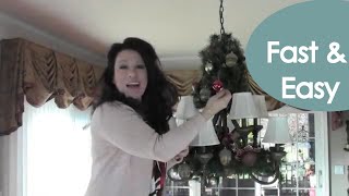 How To Easily Decorate A Holiday Chandelier For Christmas By Renee Romeo