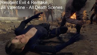 Resident Evil 4 Remake - Jill Valentine - Battlesuit - All Death Scenes - [ Free Cam ]