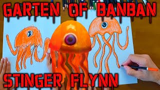 GARTEN of BANBAN - STINGER FLYNN - MONSTER JELLYFISH - How TO DRAW - A simple guide