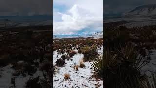 A rare snowy day outside of Las Vegas #nomad #nomadicliving #roadtrip #adventure #carcamping #desert