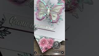 Stitching butterfly card sharing - #Alinacutle® #AlinaCraft #handmadecards