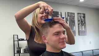 Men’s High and Tight #1 Taper Fade | Haircut Tutorial | Lady Barber Ashlee