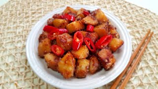 Korean potato side dish / banchan - Braised potatoes in soy sauce(Gamja jorim, 감자조림)