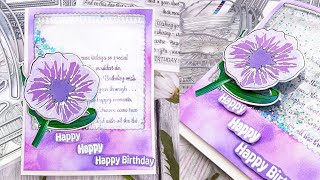 Photo Frame Shaker Card Making | Tulip Flower Tutorial - #Alinacutle® #AlinaCraft #handmadecards