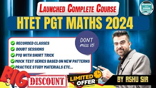 HTET PGT Math 2024 Course Launched | कैसे 𝟭 𝗠𝗼𝗻𝘁𝗵  में 𝗛𝗧𝗘𝗧 𝗣𝗚𝗧 𝗠𝗮𝘁𝗵𝘀 𝗖𝗿𝗮𝗰𝗸 करें 🎉BIG OFFER