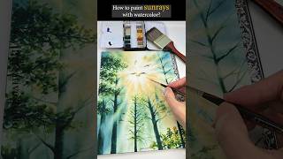 How to Paint Sunrays with Watercolor? ☀️🎨#painting #art #watercolor #tutorial #sunrays