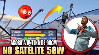 58W BANDA KU AGORA FIZ A TROCA DA ANTENA DE 75CM PELA ANTENA DE 90CM PRÁ VÊ O SINAL COMO FICA VEJAM