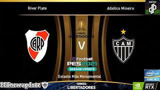 River Plate Vs Atlético Mineiro // ⚽Copa Libertadores 2024⚽ // (Pes 2021 Dream Patch 2025)