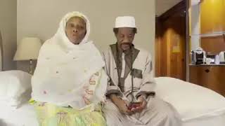 Sayada Asiatu Kan,granddaughter of Sheikh Ibrahim Nyass with Khalifa Sheikh Ahmed Abulfaid at Madina