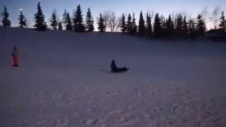 Sledding at Milwoods - Winter 2014