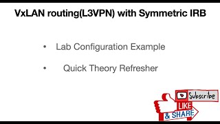 VxLAN/EVPN routing configuration (L3VPN) with symmetric IRB