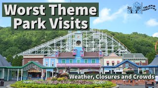 The worst theme park visits I have experienced. (Weather, Closures and Crowds)