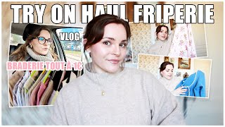 VLOG BRADERIE 1€ en FRIPERIE VINTAGE + TRY ON HAUL