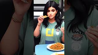 What food does Kylie Jenner like? #aiart #aiphotos #aigenerated #kyliejenner