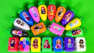 Finding Disney Princesses Slime With Mixed Shapes In Park - Satisfying Slime ASRM