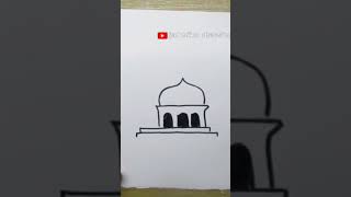 how to draw simple mosque