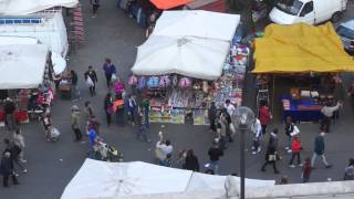 Sunday Market Trastevere Rome from our balcony