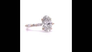 2.81 Carat Oval, Marquise & Round Brilliant Diamond Engagement Ring in 14k Yellow Gold