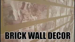 How to make Brick Wall Decor useing putty and tape. Easy DIY wall decor idea- home decoration