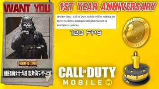 1ST YEAR ANNIVERSARY COD MOBILE || COD MOBILE SEASON 11 120 FPS SUPPORT AND FREE LEGENDARY SKINS