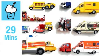 Playmobil Choro Q Car Siku collection プレイモービル Police Car Fire Truck Ambulance Delivery Truck Taxi