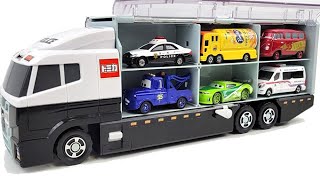 13 Type Tomica Cars ☆ Tomica opening and put in big Okatazuke convoy (police car color)