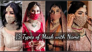 Types of designer bridal masks || Embroidered face mask design || Mask design for wedding 2021