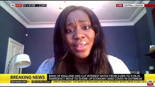 NEF CEO Miatta Fahnbulleh responds to interest rate cut and coronavirus policy - Sky News, 19/3/20