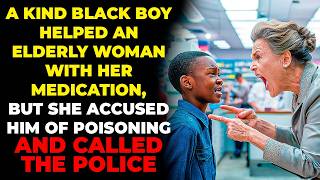 A kind Black boy helped an elderly woman with her medication, but she accused him of...