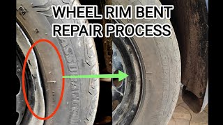 Wheel Rim bent Repair process | TATA TIAGO | how to repair car wheel Rim bent