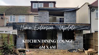 Home Extension 6mx6m Kitchen Dining Lounge Area