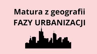 GEO. Matura z geografii.  Fazy urbanizacji