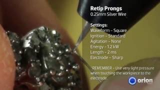 Retip Micro Pave Prongs with 0.25mm Silver Laser Wire