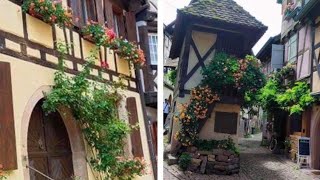 جولة في مدينة اقيشاين(كولمار) فرنساvisite Eguisheim ( Colmar en Alsace )