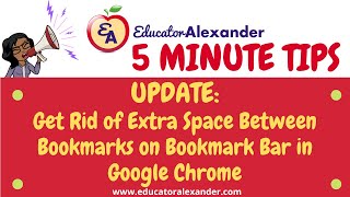 MARCH 2024 UPDATE: Get Rid of Extra Space Between Bookmarks on Bookmark Bar in Google Chrome